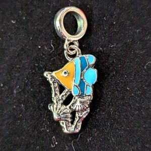NWOT Sterling Silver Fish and Coral Charm